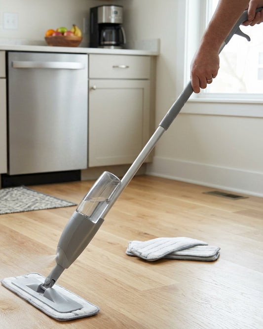 Plinkg Spray Mop Gray Refillable Bottle Set